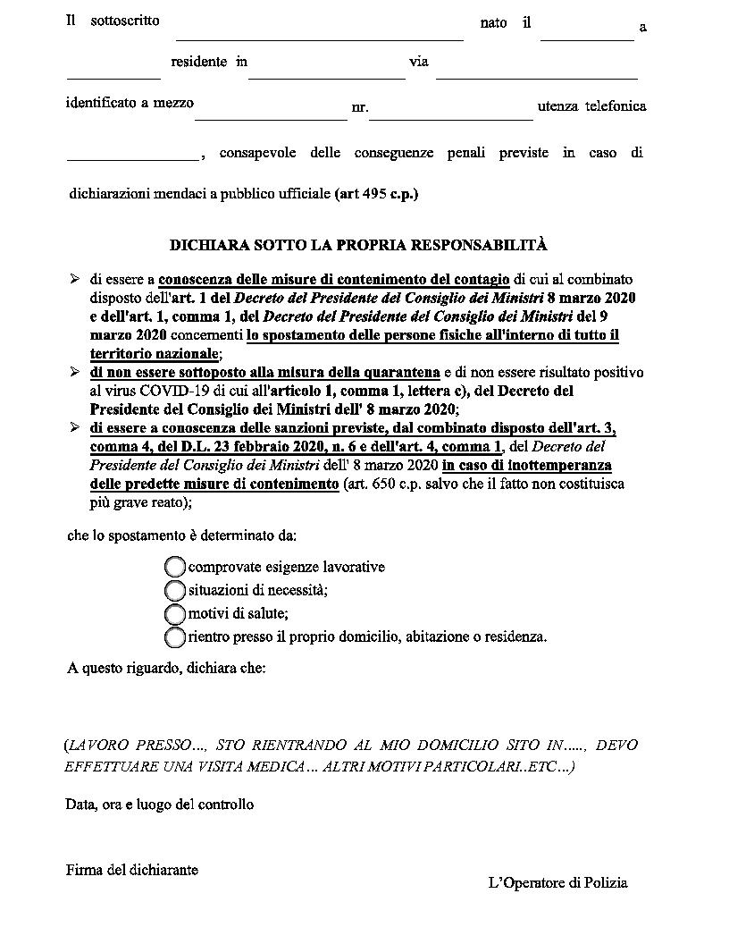 Autocertificazione